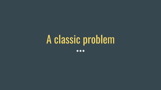 A classic problem
 
