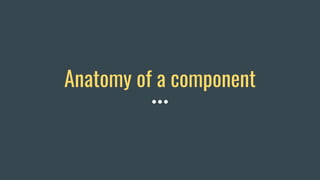 Anatomy of a component
 