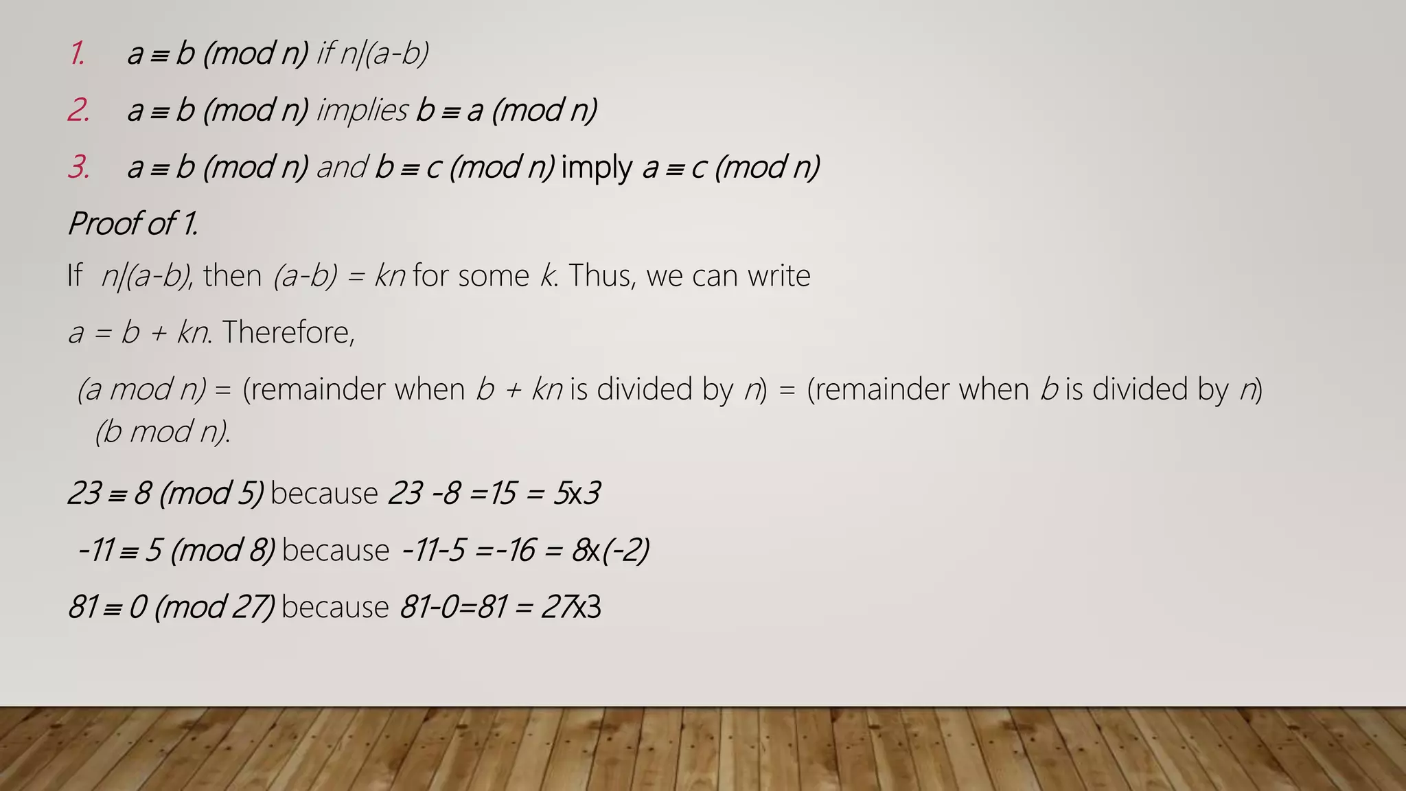 Modular arithmetic | PPTX