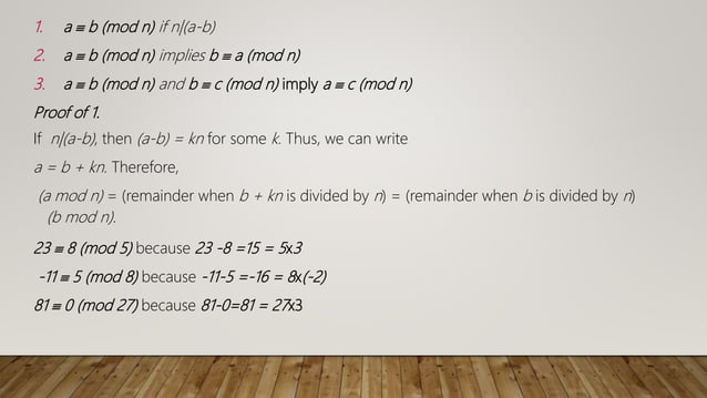 Modular arithmetic | PPTX