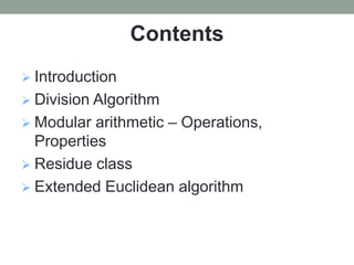 Modular arithmetic | PPTX