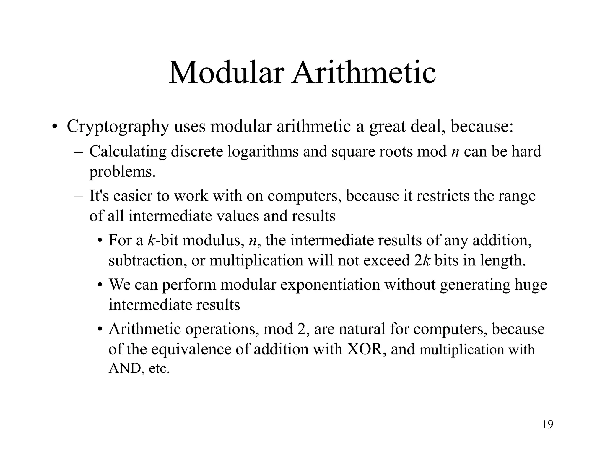 Modular Arithmetic and congruence of integers.ppt | Computing ...