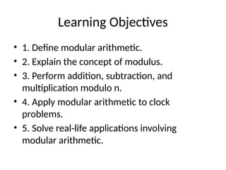 Modular Arithmetic Clock For Modulus Comprehensive Guide to Modular Arithmetic and Its Applications in ...