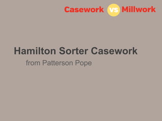 Hamilton Sorter Casework
from Patterson Pope
 