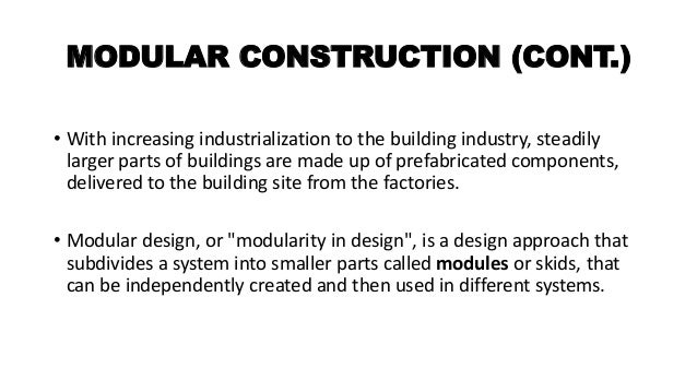 Modular construction ppt