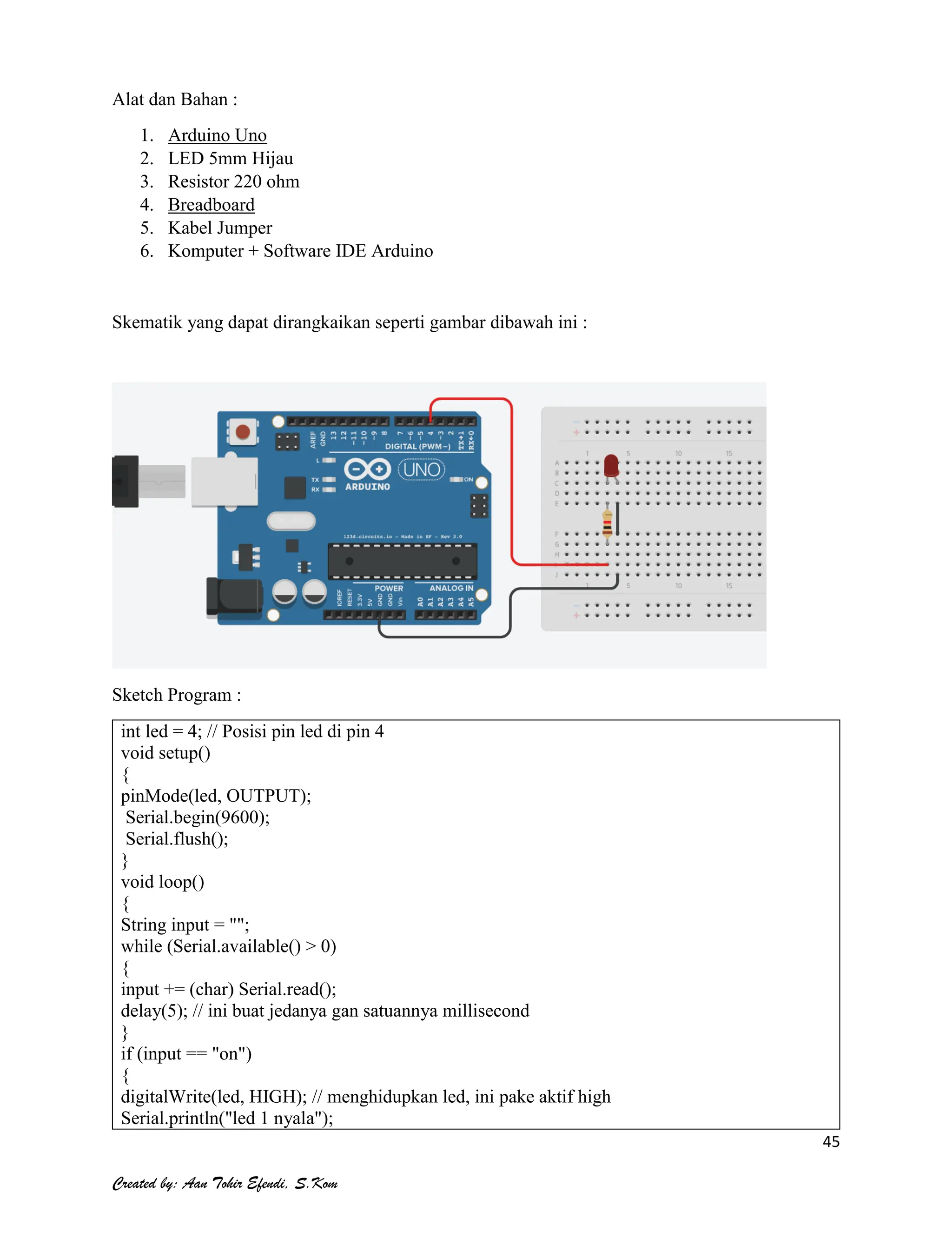 MODUL ARDUINO UNO SMK NEGERI 7 SAROLANGUN | PDF