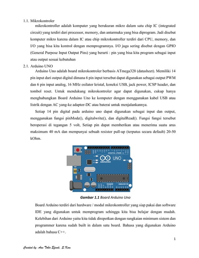 MODUL ARDUINO UNO SMK NEGERI 7 SAROLANGUN | PDF