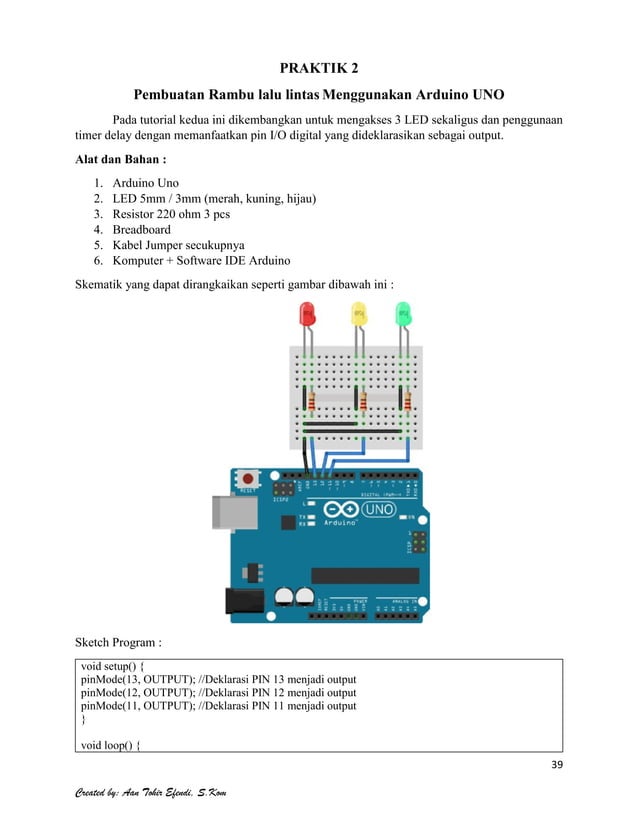MODUL ARDUINO UNO SMK NEGERI 7 SAROLANGUN | PDF