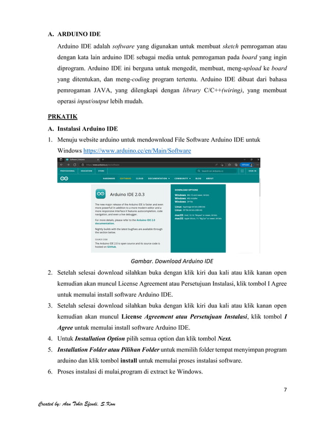MODUL ARDUINO UNO SMK NEGERI 7 SAROLANGUN | PDF