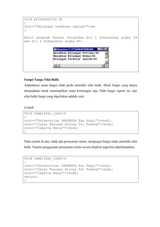 Modularisasi – function dalam c++ | DOC