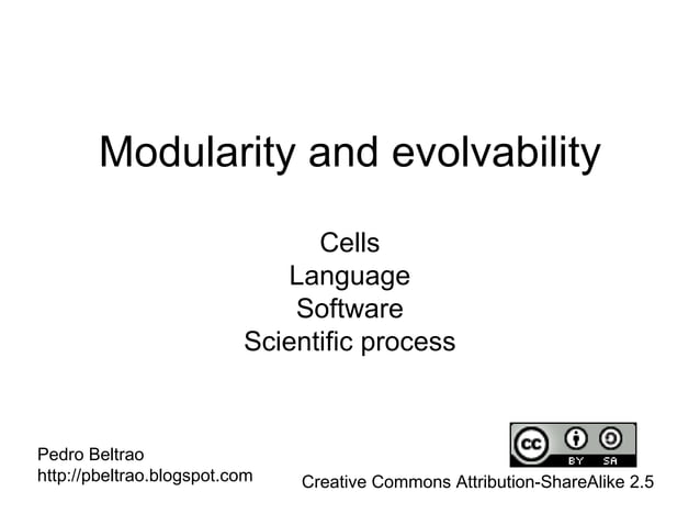 Modularity and evolvability | PPT | Desktop Publishing | Computer ...