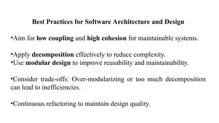 Decomposition, Modularity, Coupling, and Cohesion: Foundations of ...