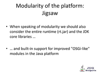 Modularity of the Java Platform (OSGi, Jigsaw and Penrose) | PPTX