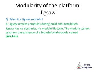 Modularity of the Java Platform (OSGi, Jigsaw and Penrose) | PPTX