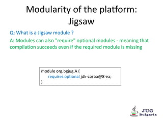 Modularity of the Java Platform (OSGi, Jigsaw and Penrose) | PPTX