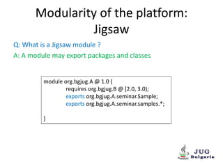 Modularity of the Java Platform (OSGi, Jigsaw and Penrose) | PPTX