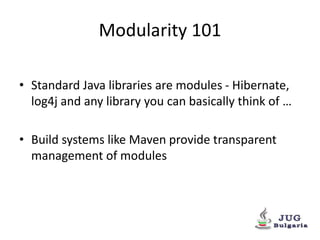 Modularity of the Java Platform (OSGi, Jigsaw and Penrose) | PPTX