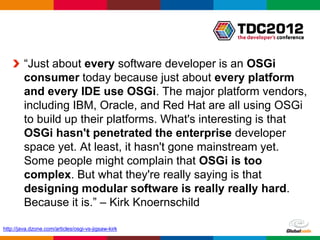 Modularização em java com osgi | PDF