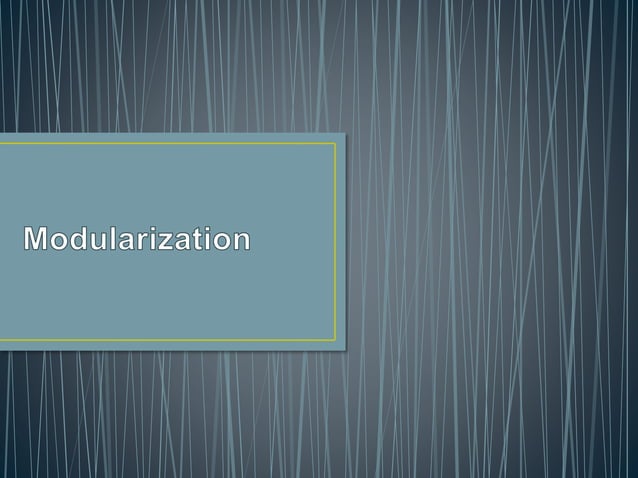 SAP Modularization techniques | PPTX | Programming Languages | Computing