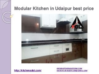 Modular Kitchen in Udaipur best price
http://kitchensdot.com/
INFO@KITCHENSDOTCOM.COM
INFOKITCHENSDOTCOM@GMAIL.COM
 