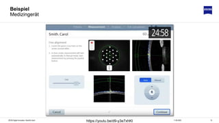 1511.06.2020ZEISS Digital Innovation, Hendrik Lösch
Beispiel
Medizingerät
https://youtu.be/d9-y3e7xhKI
 