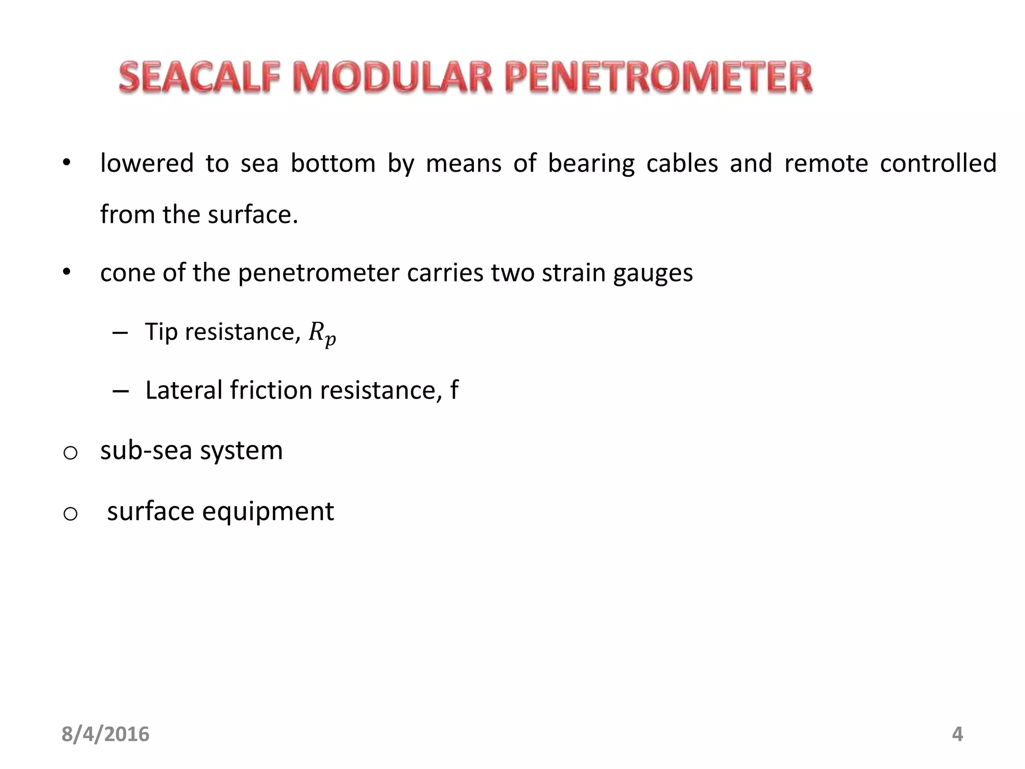 Modular penetrometers | PPTX