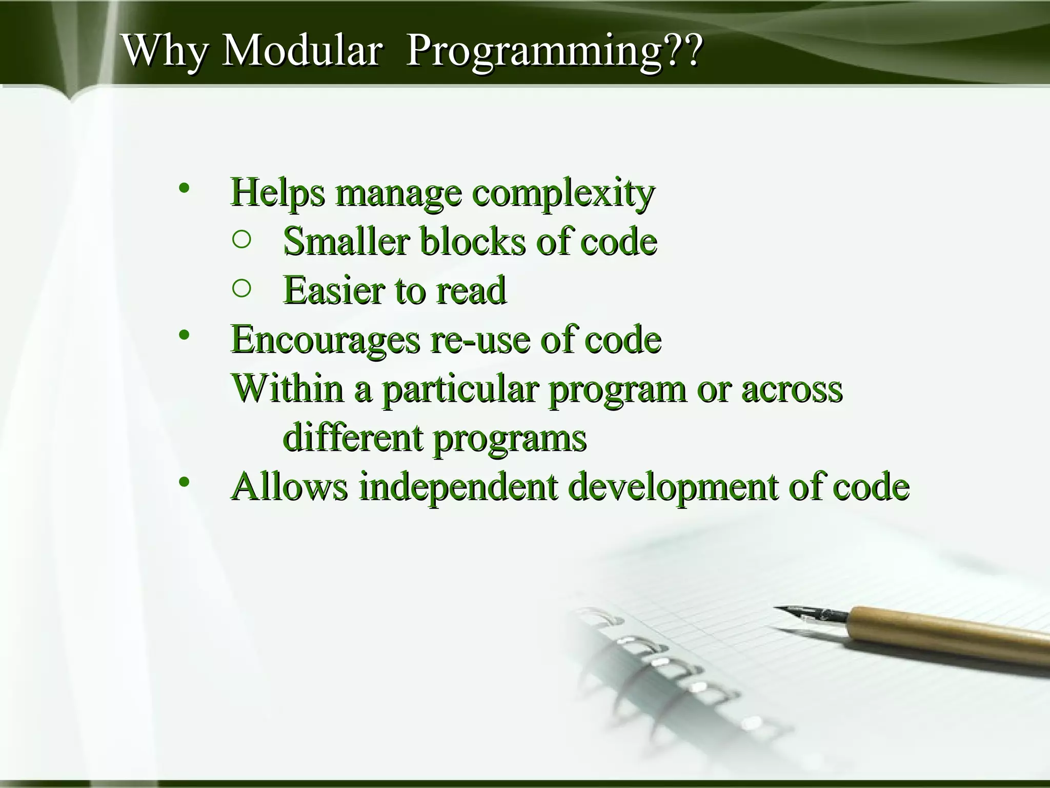 Modular programming | PPT