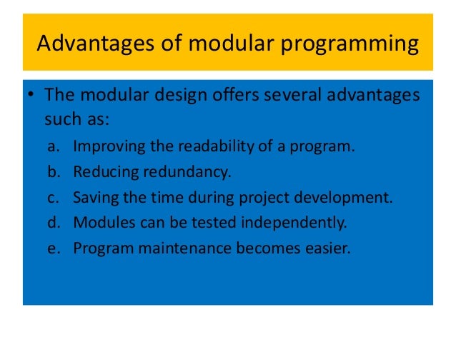 Modular programming