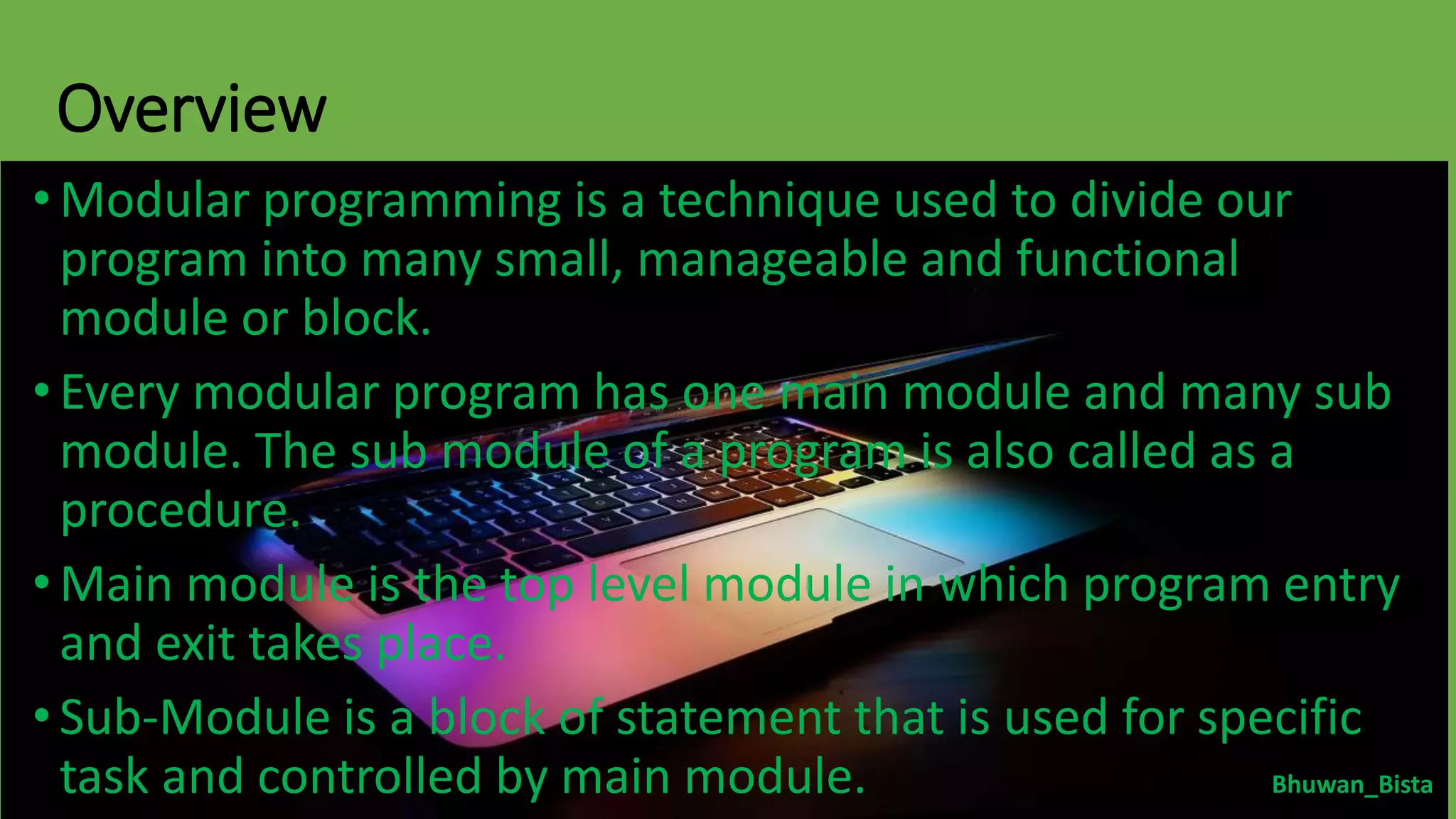Modular programming | PPT