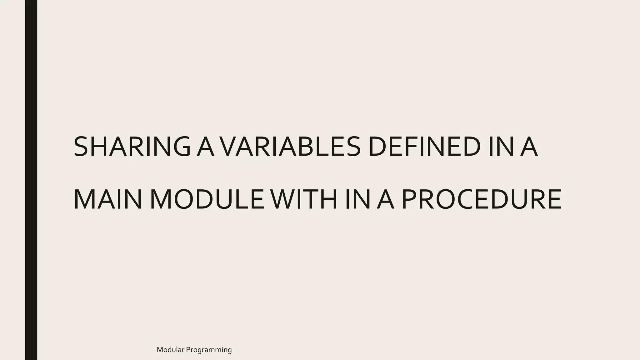Modular programming | PPTX