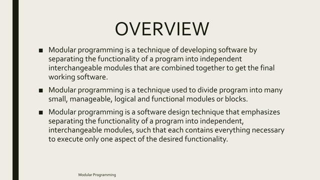 Modular programming | PPTX