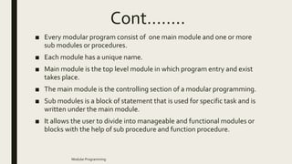 Modular programming | PPT