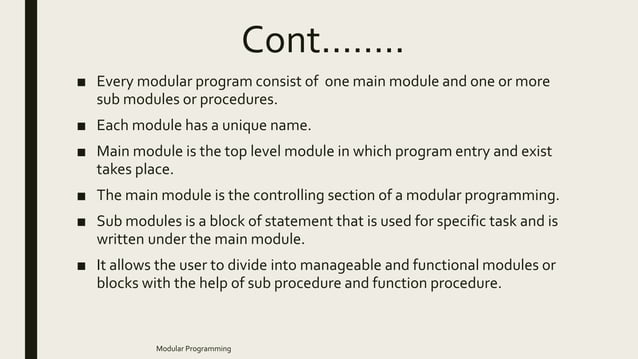 Modular programming | PPTX