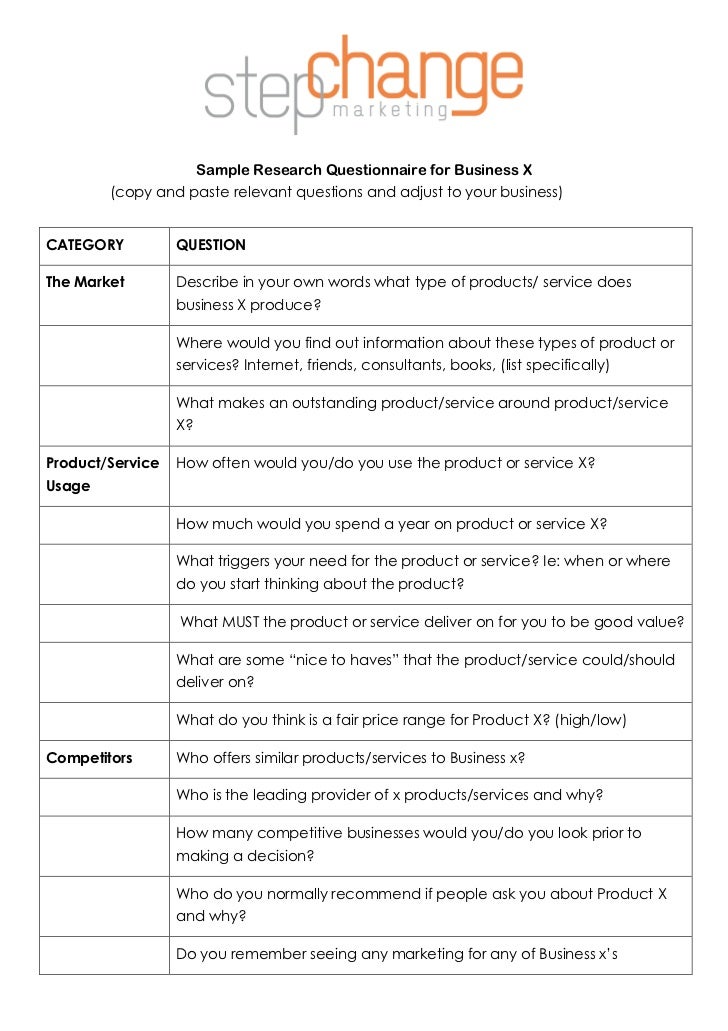 Types of business research questions