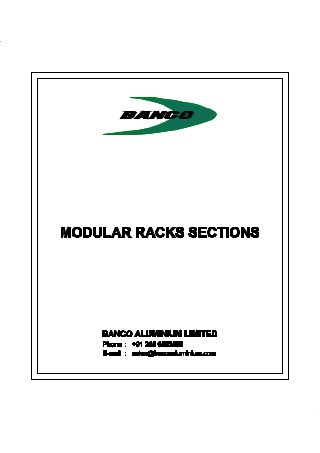 Aluminium Modular Racks Manufacturer & Supplier - Banco Aluminium
