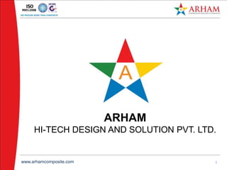 ARHAM
     HI-TECH DESIGN AND SOLUTION PVT. LTD.


www.arhamcomposite.com                   1
 