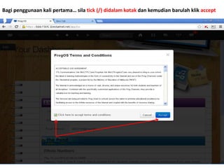 Bagi penggunaan kali pertama… sila tick (/) didalam kotak dan kemudian barulah klik accept 
 