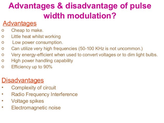 advantages of phase modulation