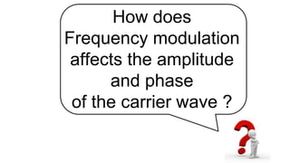 How does
Frequency modulation
affects the amplitude
and phase
of the carrier wave ?
 
