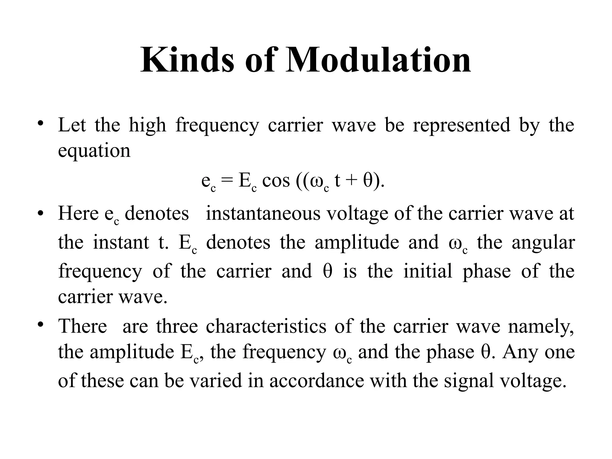 Need for Modulation and kinds of Modulation.pptx
