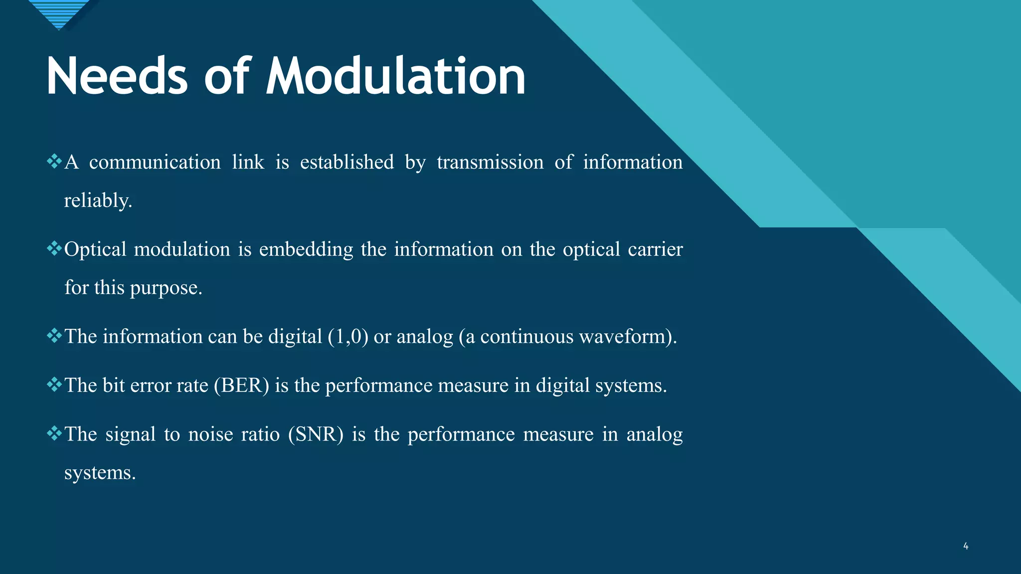 Modulation formats : Direct and External Modulation | PPTX
