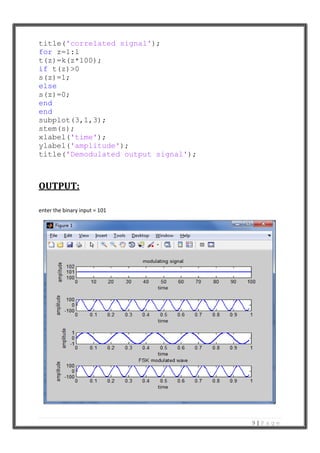Modulation techniques matlab_code | PDF
