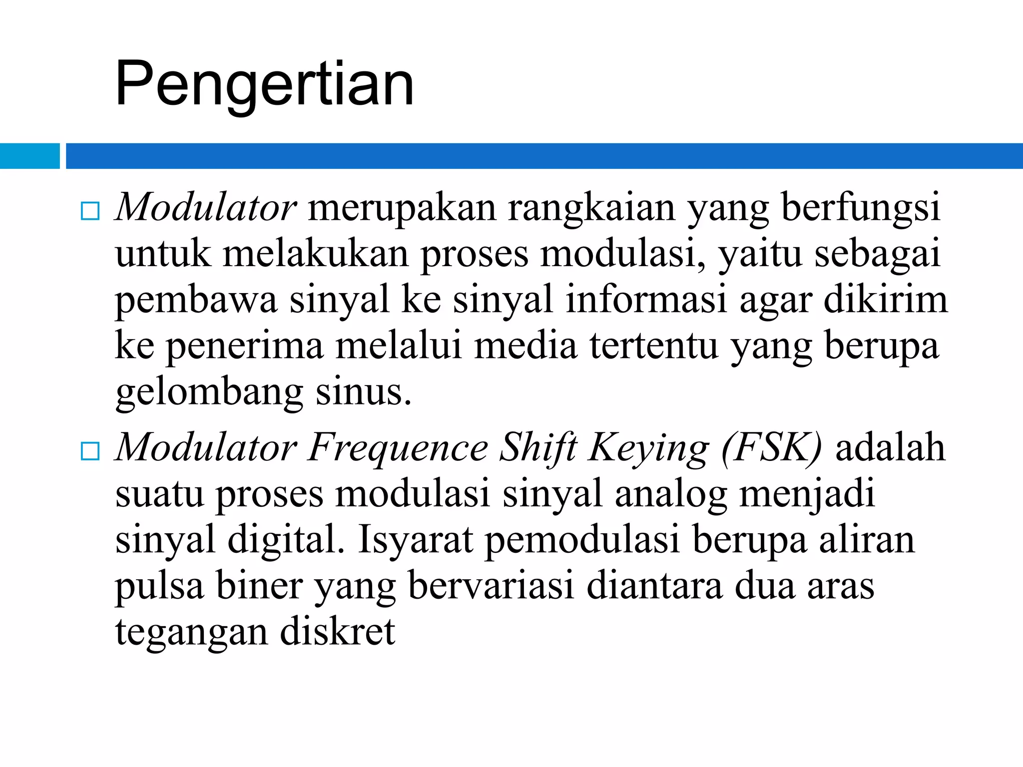 Modulator dan demodulator | PPT