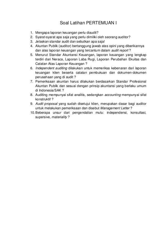 atas letter keuangan management laporan pemeriksaan jadi Modul audit