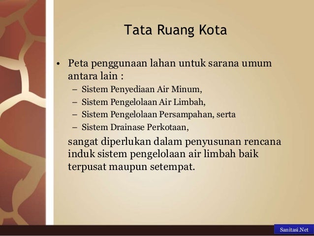 Rencana Induk Sistem Pengelolaan Air Limbah SPAL 