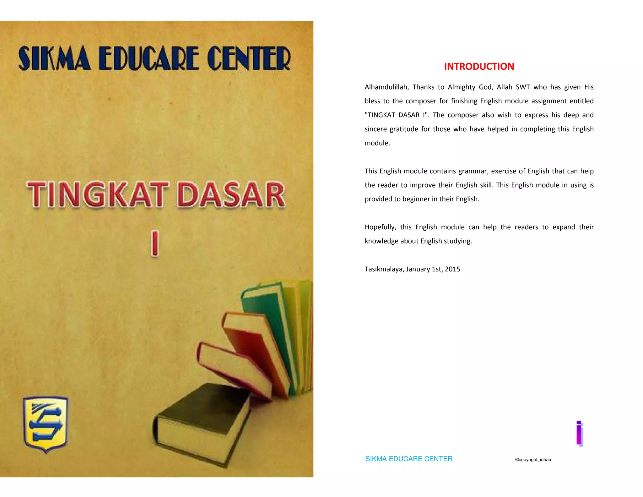 Modul bahasa inggris tingkat dasar I | PDF