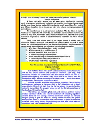 Modul Bahasa Inggris Xi Unit 1 Report | PDF