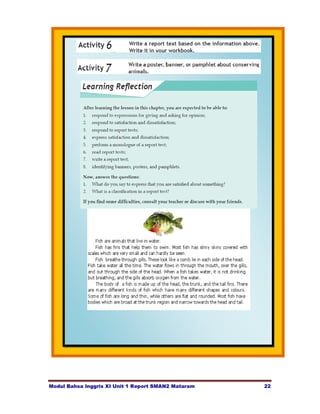 Modul Bahasa Inggris Xi Unit 1 Report | PDF
