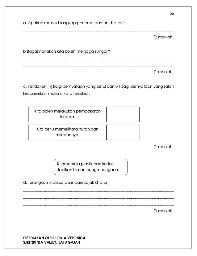 Modul bahasa melayu soalan 25 murid lemah