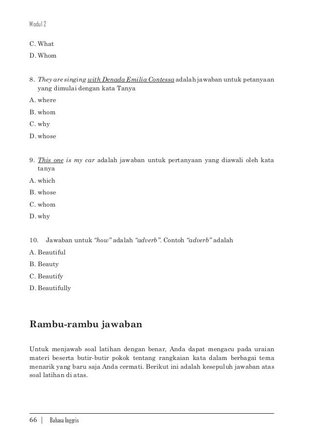 Download Kunci Jawaban Ujian Her Bahasa Inggris Bsi Restuillahi Background